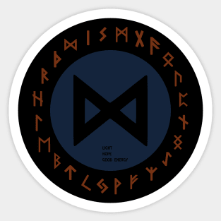 Blue Dagaz Elder Futhark  | Icelandic | Viking Rune Symbol Sticker